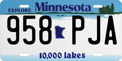 MN license plate 958PJA