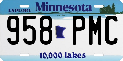 MN license plate 958PMC