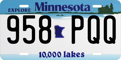 MN license plate 958PQQ