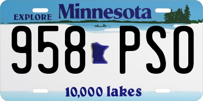 MN license plate 958PSO