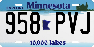 MN license plate 958PVJ