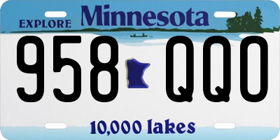 MN license plate 958QQO