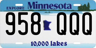 MN license plate 958QQQ