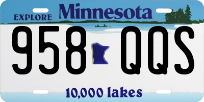 MN license plate 958QQS