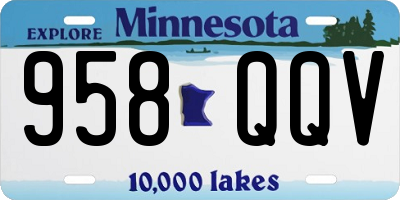 MN license plate 958QQV