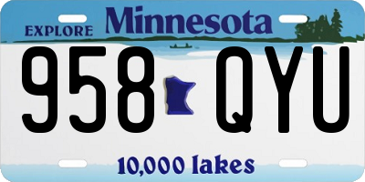 MN license plate 958QYU