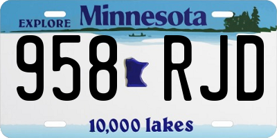MN license plate 958RJD