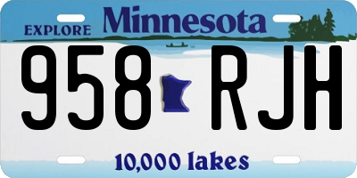 MN license plate 958RJH