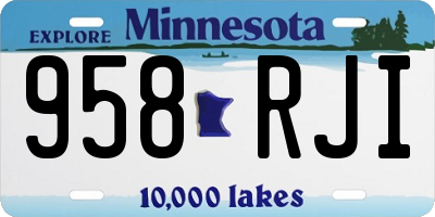 MN license plate 958RJI