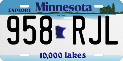 MN license plate 958RJL