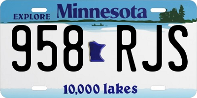 MN license plate 958RJS