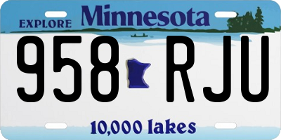 MN license plate 958RJU