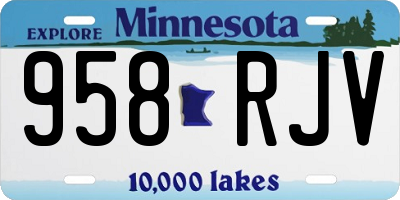 MN license plate 958RJV