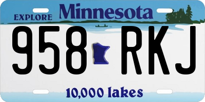 MN license plate 958RKJ