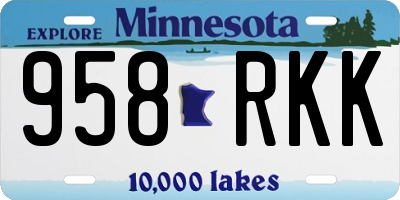MN license plate 958RKK