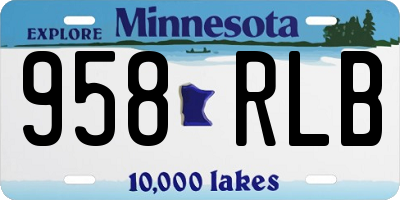 MN license plate 958RLB