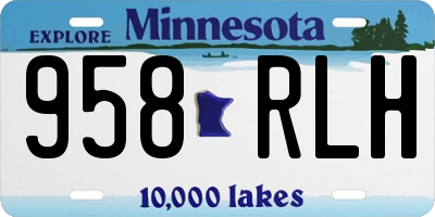 MN license plate 958RLH