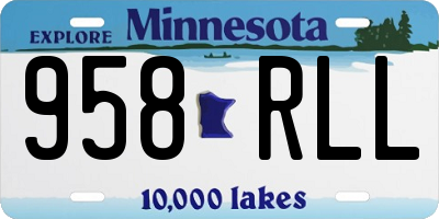 MN license plate 958RLL