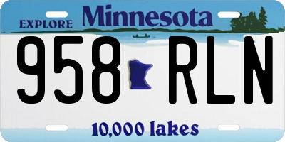 MN license plate 958RLN