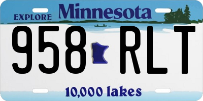 MN license plate 958RLT