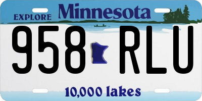 MN license plate 958RLU