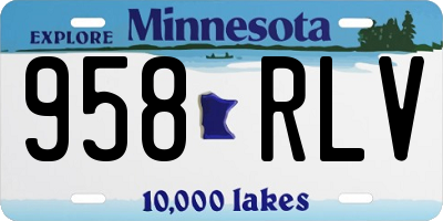 MN license plate 958RLV