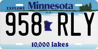 MN license plate 958RLY