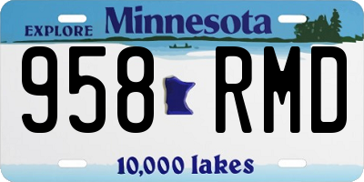 MN license plate 958RMD