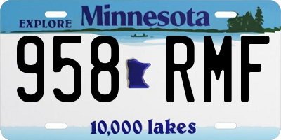 MN license plate 958RMF