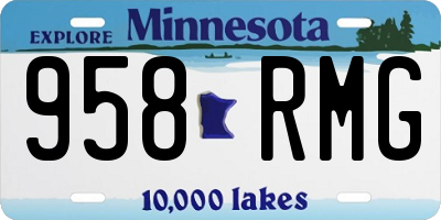 MN license plate 958RMG