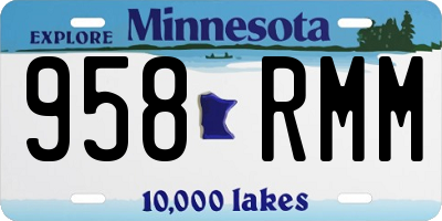 MN license plate 958RMM