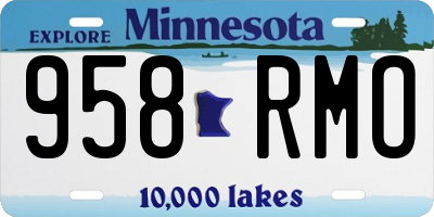 MN license plate 958RMO