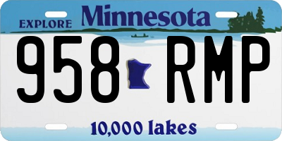 MN license plate 958RMP