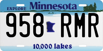 MN license plate 958RMR