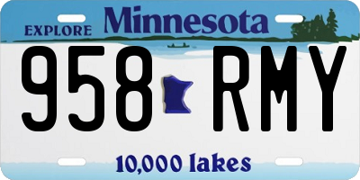 MN license plate 958RMY