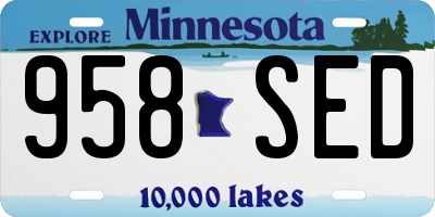 MN license plate 958SED