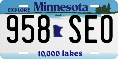 MN license plate 958SEO