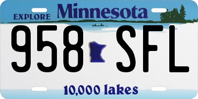 MN license plate 958SFL