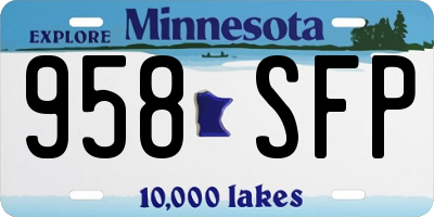 MN license plate 958SFP