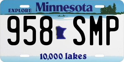 MN license plate 958SMP