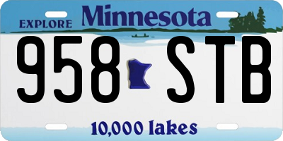 MN license plate 958STB