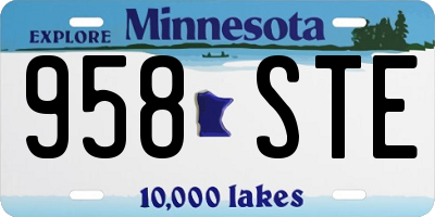 MN license plate 958STE