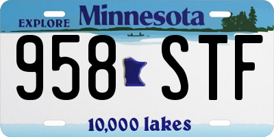 MN license plate 958STF