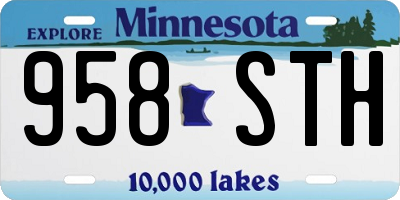 MN license plate 958STH