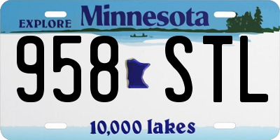 MN license plate 958STL