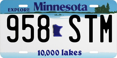 MN license plate 958STM