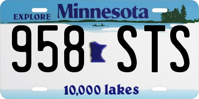 MN license plate 958STS