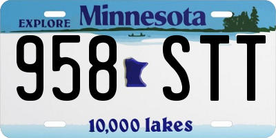 MN license plate 958STT