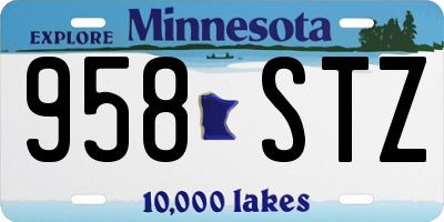 MN license plate 958STZ
