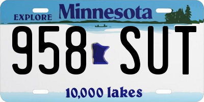 MN license plate 958SUT